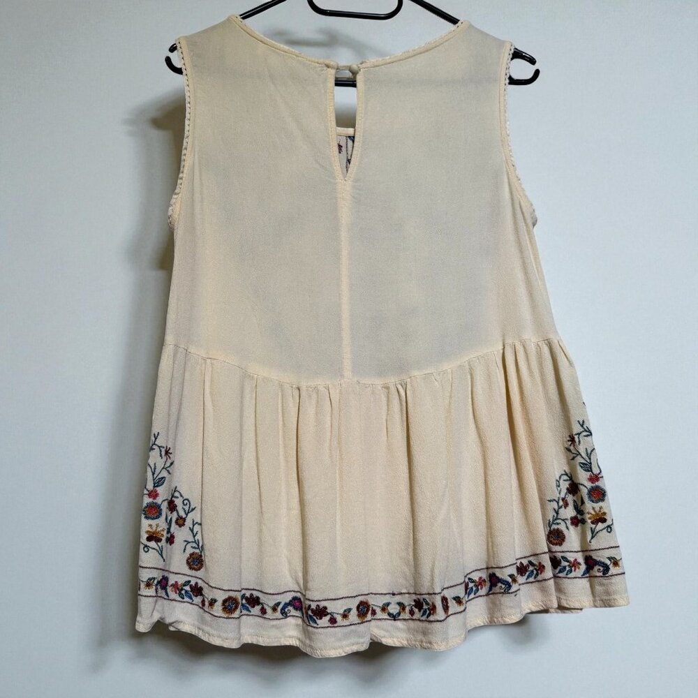 Urban Outfitters Umgee Embroidered Floral Peasant Tank Sz Small NWOT - Picture 5 of 6